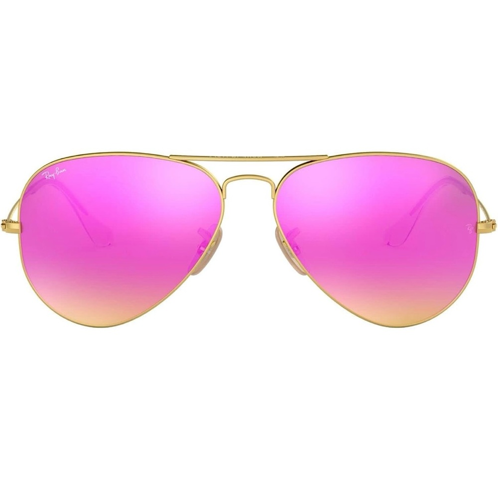 Ray-Ban Gold Frame with Pink Lenses